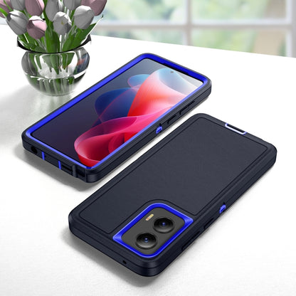 For Motorola Moto G Stylus 5G 2024 Life Waterproof Rugged PC + Silicone Phone Case(Dark Blue + Royal Blue) - Motorola Cases by buy2fix | Online Shopping UK | buy2fix