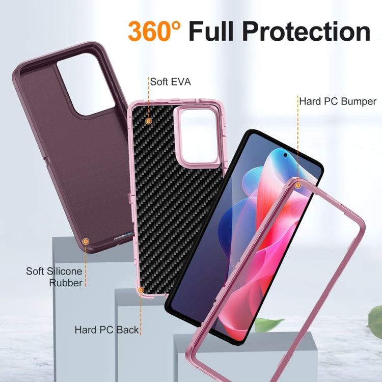 For Motorola Moto G Stylus 5G 2024 Life Waterproof Rugged PC + Silicone Phone Case(Purple + Pink) - Motorola Cases by buy2fix | Online Shopping UK | buy2fix