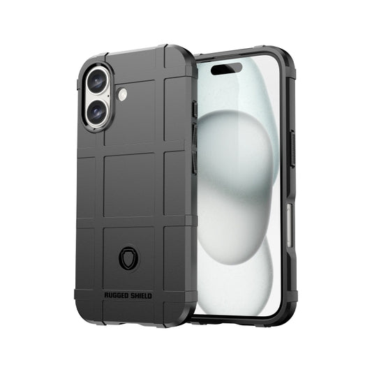 For iPhone 16 Full Coverage Shockproof TPU Phone Case(Black) - iPhone 16 Cases by buy2fix | Online Shopping UK | buy2fix