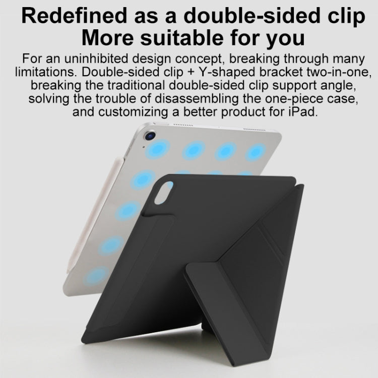 For iPad Air 13 2024 Y-Shape Double-sided Clip Magnetic Smart Tablet Case(Black) - iPad Air 13 2024 Cases by buy2fix | Online Shopping UK | buy2fix