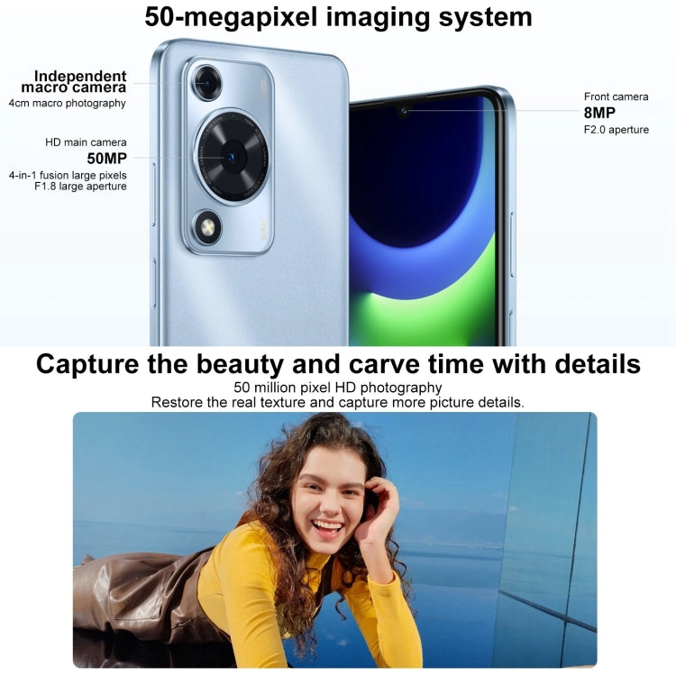 HUAWEI Enjoy 70S, 8GB+128GB, Side Fingerprint Identification, 6.75 inch HarmonyOS 4.2 Octa Core 2.4GHz, Network: 4G, Not Support Google Play(Blue) - Huawei Mate & P by Huawei | Online Shopping UK | buy2fix