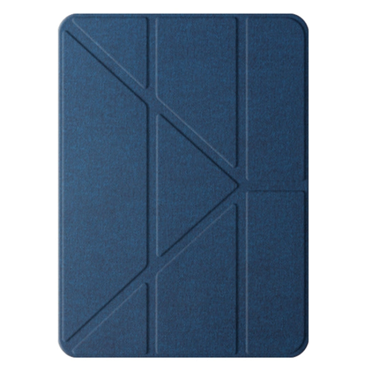 For iPad Pro 13 2024 Mutural Multi-fold Smart Leather Tablet Case(Blue) - iPad Pro 13 2024 Cases by Mutural | Online Shopping UK | buy2fix