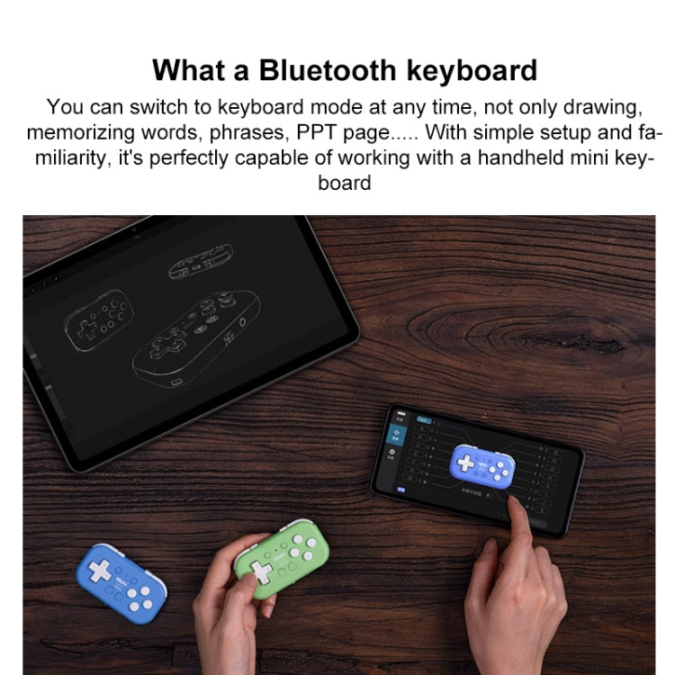 8Bitdo Micro Wireless Bluetooth Game Controller(Blue) - Controller Gamepad by 8BitDo | Online Shopping UK | buy2fix