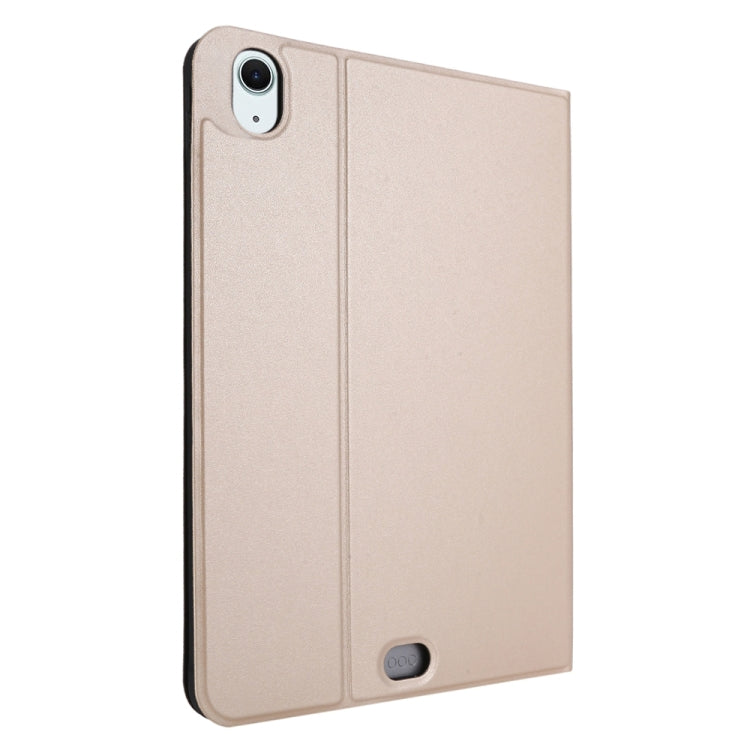 For iPad Air 13 2024 Stretch Voltage Plain Leather Smart Tablet Case(Gold) - iPad Air 13 2024 Cases by buy2fix | Online Shopping UK | buy2fix