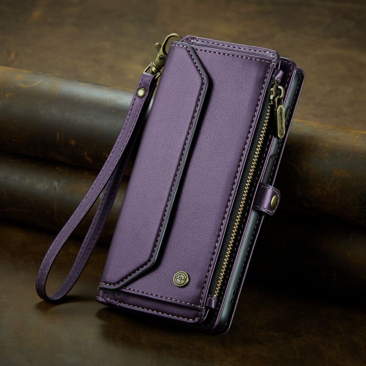 For Samsung Galaxy A25 CaseMe C36 Card Slots Zipper Wallet RFID Anti-theft Leather Phone Case(Purple) - Galaxy Phone Cases by CaseMe | Online Shopping UK | buy2fix