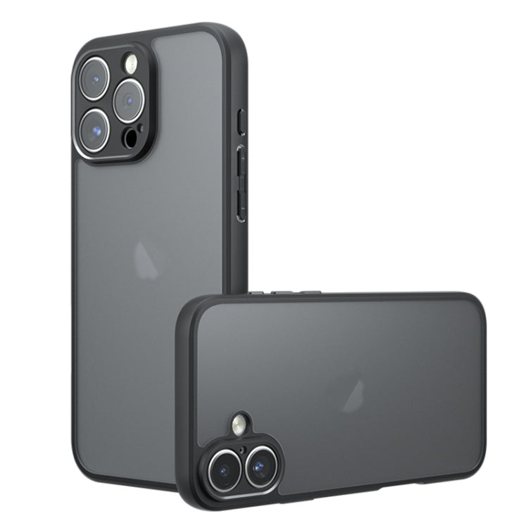 For iPhone 16 Pro Max Armor Precise Hole PC Hybrid TPU Phone Case(Frosted Black) - iPhone 16 Pro Max Cases by buy2fix | Online Shopping UK | buy2fix