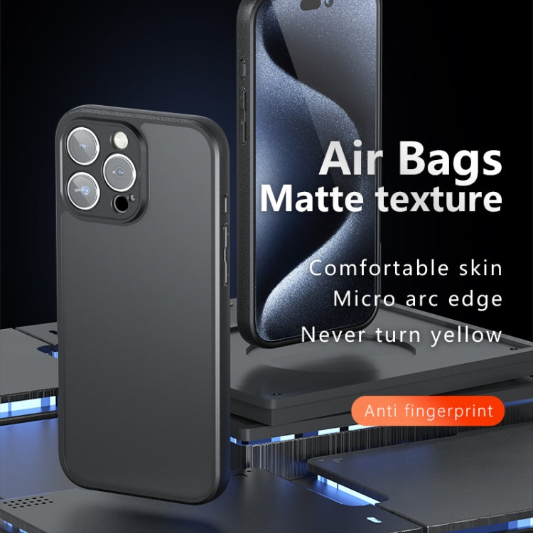 For iPhone 16 Pro Max Armor Precise Hole PC Hybrid TPU Phone Case(Frosted Black) - iPhone 16 Pro Max Cases by buy2fix | Online Shopping UK | buy2fix