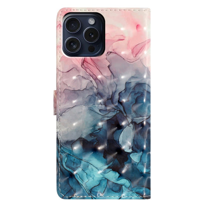 For iPhone 16 Pro Max 3D Pattern Leather Phone Case(3D Pink Blue Marble) - iPhone 16 Pro Max Cases by buy2fix | Online Shopping UK | buy2fix