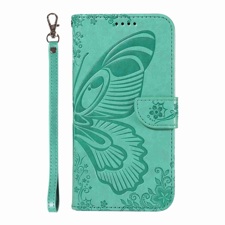 For Sony Xperia 1 VI 2024 Swallowtail Butterfly Embossed Leather Phone Case(Green) - Sony Cases by buy2fix | Online Shopping UK | buy2fix