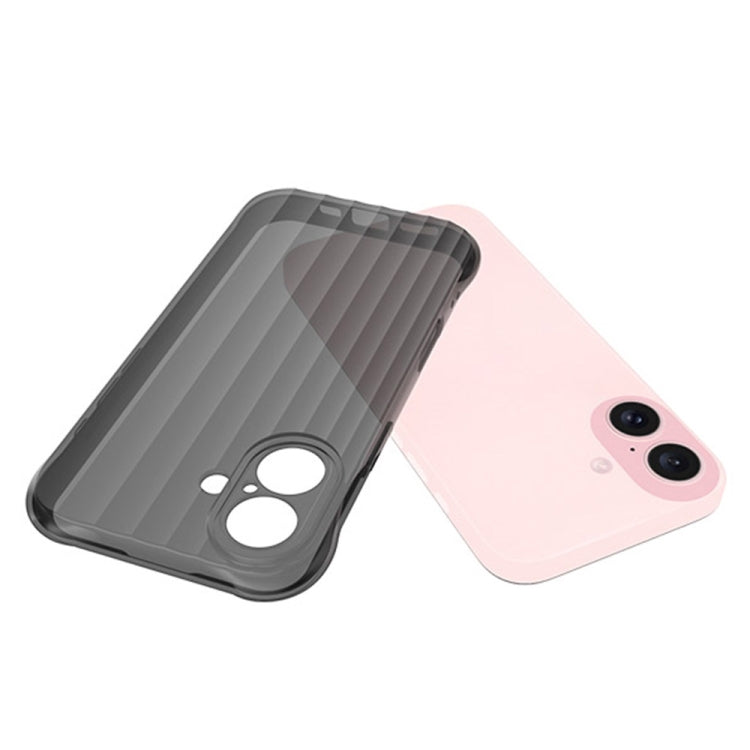 For iPhone 16 Water Ripple Fine Hole TPU Phone Case(Black) - iPhone 16 Cases by buy2fix | Online Shopping UK | buy2fix