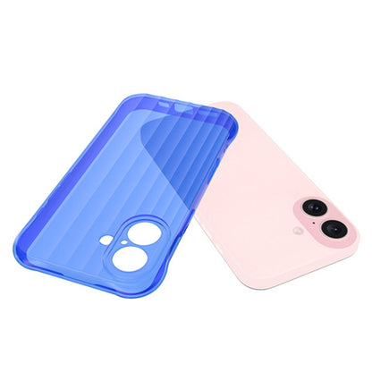 For iPhone 16 Water Ripple Fine Hole TPU Phone Case(Fluorescent blue) - iPhone 16 Cases by buy2fix | Online Shopping UK | buy2fix