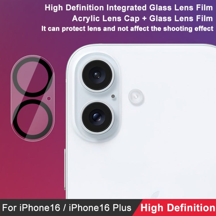 For iPhone 16 / 16 Plus imak High Definition Integrated Glass Lens Film - Tempered Glass Film by imak | Online Shopping UK | buy2fix