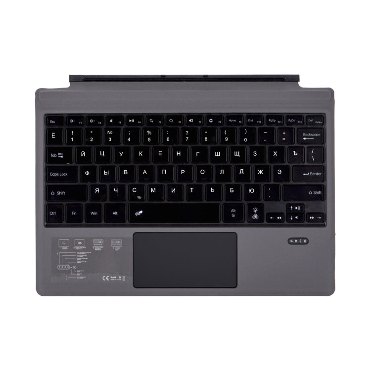 1089DC-RU Russian Backlit Magnetic Bluetooth 3.0 Keyboard for Microsoft Surface Pro 7 / 6 / 2017 / 4 / 3(Grey) - Others Keyboard by buy2fix | Online Shopping UK | buy2fix