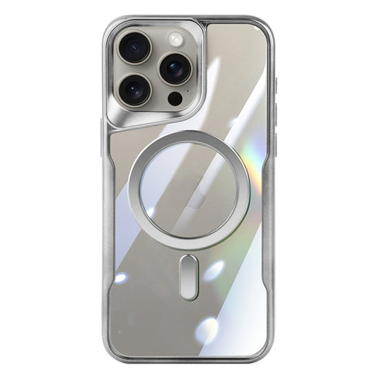 For iPhone 11 Pro Blade MagSafe Magnetic Transparent PC Phone Case(Silver White) - iPhone 11 Pro Cases by buy2fix | Online Shopping UK | buy2fix