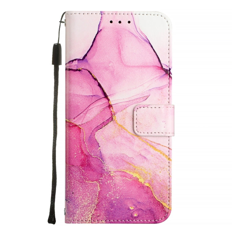 For Blackview Wave 6C PT003 Marble Pattern Flip Leather Phone Case(Pink Purple Gold) - More Brand by buy2fix | Online Shopping UK | buy2fix