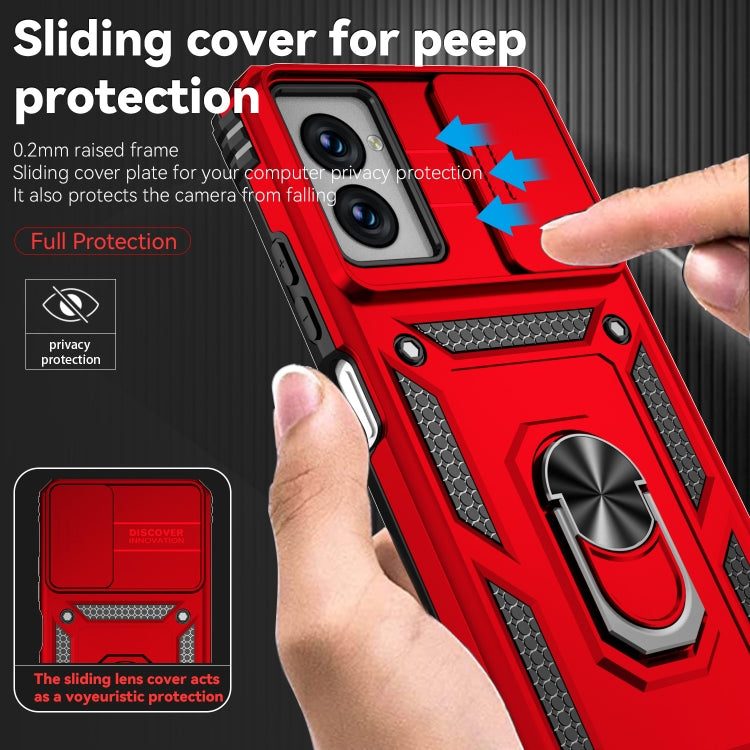 For Motorola Moto G Power 5G 2024 Sliding Camshield Holder Phone Case(Red) - Motorola Cases by buy2fix | Online Shopping UK | buy2fix