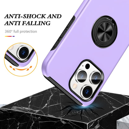 For iPhone 16 Pro Magnetic Ring Holder Phone Case(Purple) - iPhone 16 Pro Cases by buy2fix | Online Shopping UK | buy2fix