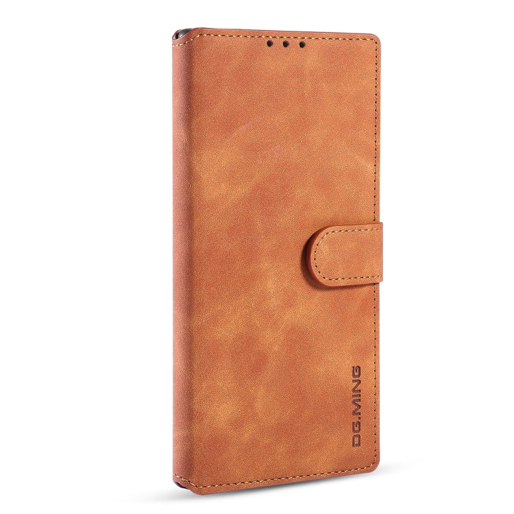 For Samsung Galaxy Note20 Ultra DG.MING Retro Oil Side Horizontal Flip Case with Holder & Card Slots & Wallet(Brown) - Galaxy Note20 Ultra Cases by DG.MING | Online Shopping UK | buy2fix