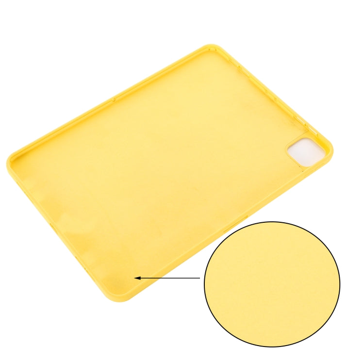 For iPad Pro 13 2024 Pure Color Liquid Silicone Shockproof Tablet Case(Yellow) - iPad Pro 13 2024 Cases by buy2fix | Online Shopping UK | buy2fix