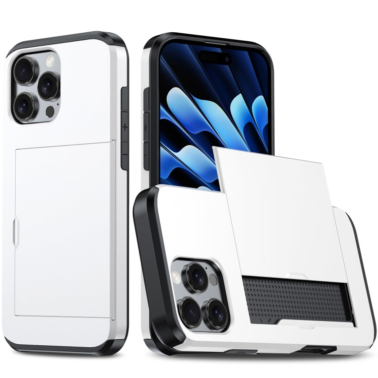 For iPhone 16 Pro Max Shockproof Armor Phone Case with Card Slot(White) - iPhone 16 Pro Max Cases by buy2fix | Online Shopping UK | buy2fix