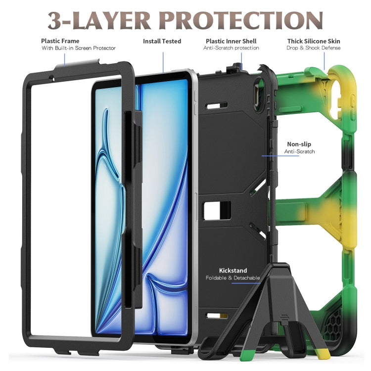 For iPad Air 11 2024 Colorful Silicone Heavy Duty Hybrid PC Tablet Case(Camouflage) - iPad Air 11 2024 Cases by buy2fix | Online Shopping UK | buy2fix