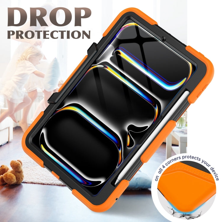 For iPad Pro 11 2024 Colorful Silicone Heavy Duty Hybrid PC Tablet Case(Orange) - iPad Pro 11 2024 Cases by buy2fix | Online Shopping UK | buy2fix