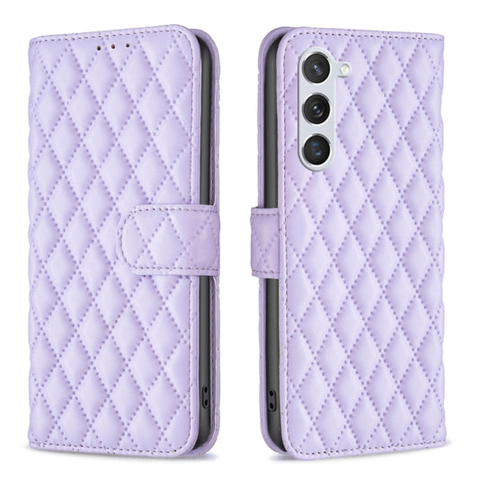 For Samsung Galaxy S25 5G Diamond Lattice Wallet Flip Leather Phone Case(Purple) - Galaxy S25 5G Cases by buy2fix | Online Shopping UK | buy2fix