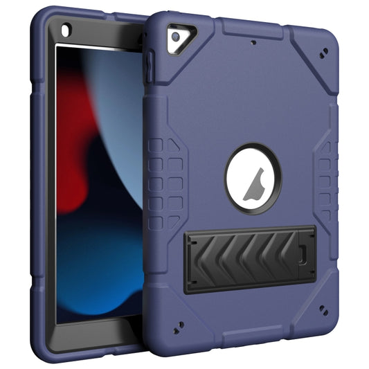 For iPad 10.2 2021 / 2020 / 2019 Armor Holder Silicone Hybrid PC Tablet Case(Navy Blue Black) - iPad 10.2 Cases by buy2fix | Online Shopping UK | buy2fix