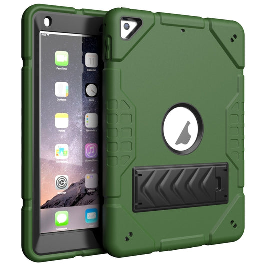 For iPad 9.7 2018 / Air / Air 2 Armor Holder Silicone Hybrid PC Tablet Case(Army Green Black) - iPad 9.7 (2018) & (2017) Cases by buy2fix | Online Shopping UK | buy2fix