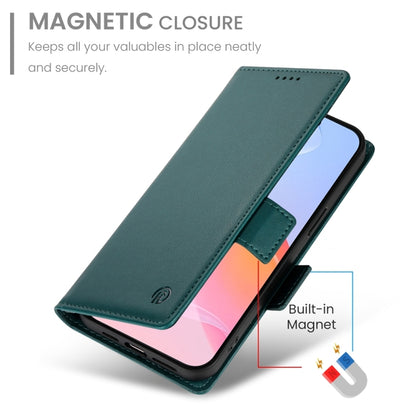 For iPhone 16 Pro Side Buckle Magnetic Frosted Leather Phone Case(Dark Green) - iPhone 16 Pro Cases by buy2fix | Online Shopping UK | buy2fix