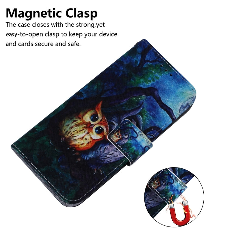 For Xiaomi Redmi K70 Pro / K70 Coloured Drawing Flip Leather Phone Case(Oil Painting Owl) - K70 Cases by buy2fix | Online Shopping UK | buy2fix