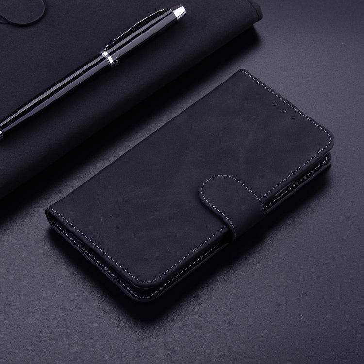 For Xiaomi Redmi K70 / K70 Pro Skin Feel Pure Color Flip Leather Phone Case(Black) - K70 Cases by buy2fix | Online Shopping UK | buy2fix