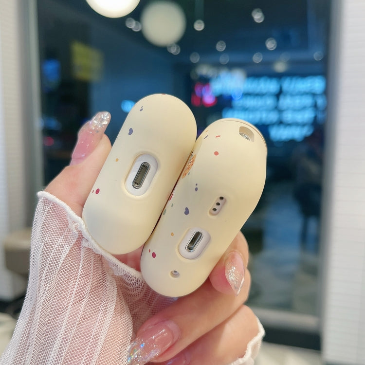 For AirPods Pro 2 Cookies Pattern Earbuds Box Frosted TPU Case(Beige) - For AirPods Pro 2 by buy2fix | Online Shopping UK | buy2fix