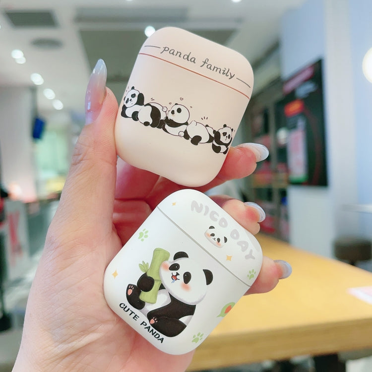 For AirPods 3 Panda Pattern Earbuds Box Frosted TPU Case(Cute Panda) - For AirPods 3 by buy2fix | Online Shopping UK | buy2fix