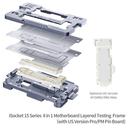 QianLi iSocket Series 8 in 1 Motherboard Layered Test Stand For iPhone 15 Series - Repair Platform by QIANLI | Online Shopping UK | buy2fix