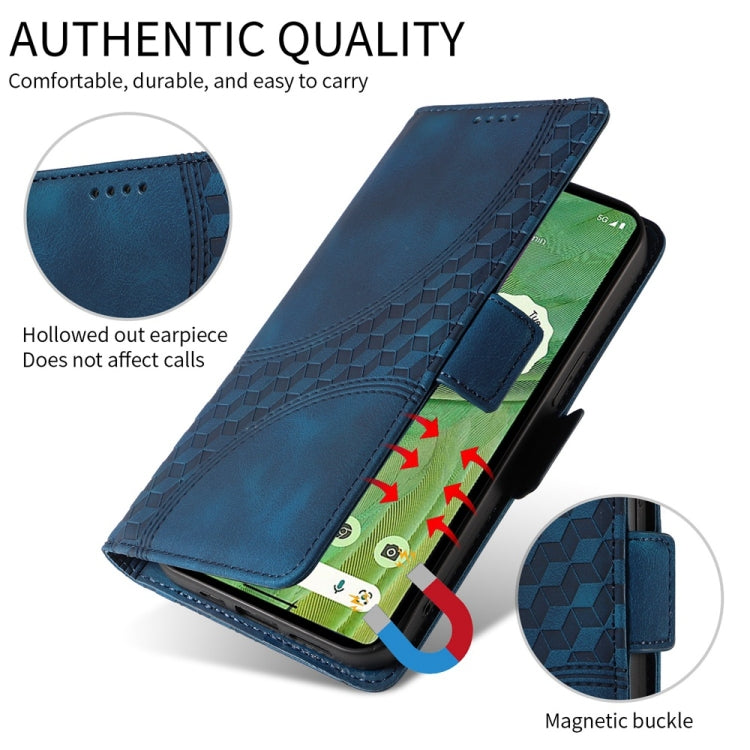 For Redmi K70 Ultra Embossed Rhombus Starry Leather Phone Case(Blue) - Xiaomi Cases by buy2fix | Online Shopping UK | buy2fix