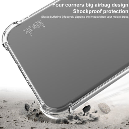 For Realme GT 6T 5G Global imak Shockproof Airbag TPU Phone Case(Transparent Black) - Realme Cases by imak | Online Shopping UK | buy2fix