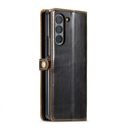 For Samsung Galaxy Z Fold6 5G CaseMe 003 Crazy Horse Texture Flip Leather Phone Case(Coffee) - Galaxy Z Fold6 5G Cases by CaseMe | Online Shopping UK | buy2fix