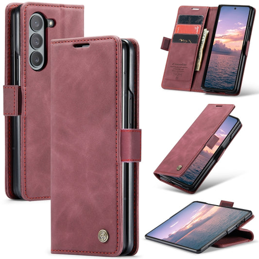 For Samsung Galaxy Z Fold6 5G CaseMe 013 Multifunctional Horizontal Flip Leather Phone Case(Wine Red) - Galaxy Z Fold6 5G Cases by CaseMe | Online Shopping UK | buy2fix