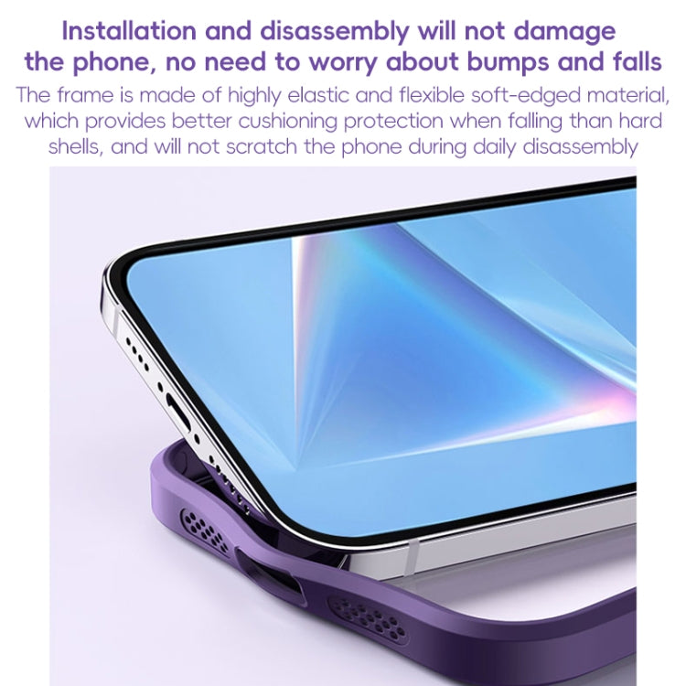 For iPhone 16 MagSafe Airbag Shockproof Frosted Phone Case with Fold Holder(Purple) - iPhone 16 Cases by buy2fix | Online Shopping UK | buy2fix