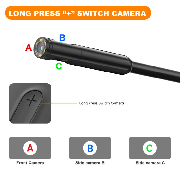 Y15 8mm Single Camera WiFi Connected Hard Cable HD Industrial Endoscope, Length:10m(Black) -  by buy2fix | Online Shopping UK | buy2fix