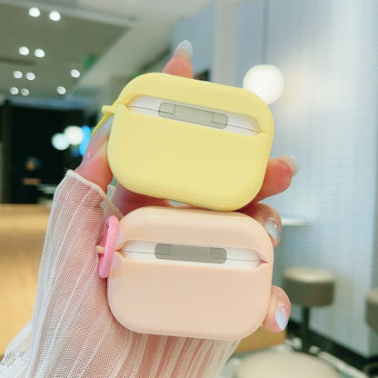 For AirPods 2 / 1 Fresh 3D Emoji Pattern Skin Feel Earbuds Box PC Case(Yellow) - For AirPods Pro 2 by buy2fix | Online Shopping UK | buy2fix