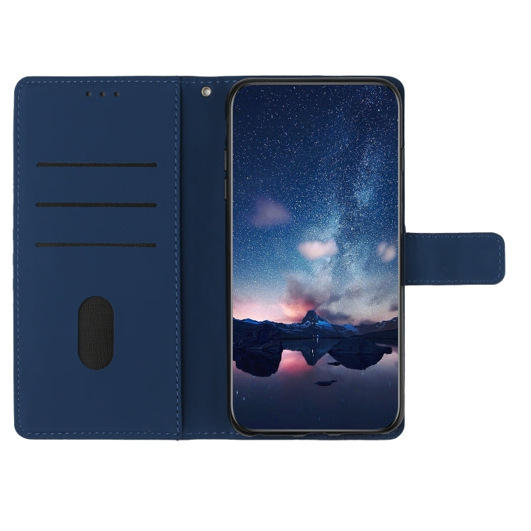 For Samsung Galaxy S25 5G Diamond Embossed Skin Feel Leather Phone Case(Dark Blue) - Galaxy S25 5G Cases by buy2fix | Online Shopping UK | buy2fix