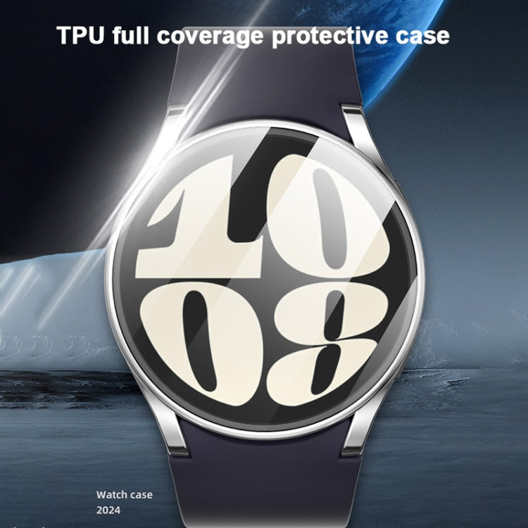 For Samsung Galaxy Watch FE 40mm Full Coverage Electroplated TPU Watch Protective Case(Black) - Watch Cases by buy2fix | Online Shopping UK | buy2fix