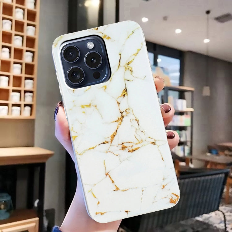 For iPhone 16 Pro Max IMD Marble TPU Phone Case(White) - iPhone 16 Pro Max Cases by buy2fix | Online Shopping UK | buy2fix