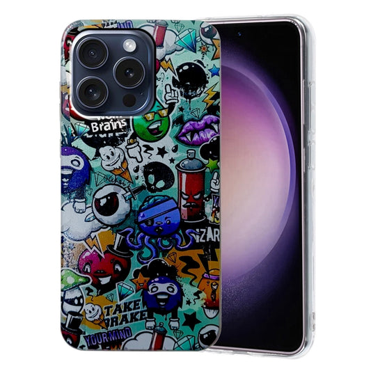 For iPhone 16 Pro Max Colored Drawing Pattern TPU Phone Case(Graffiti) - iPhone 16 Pro Max Cases by buy2fix | Online Shopping UK | buy2fix