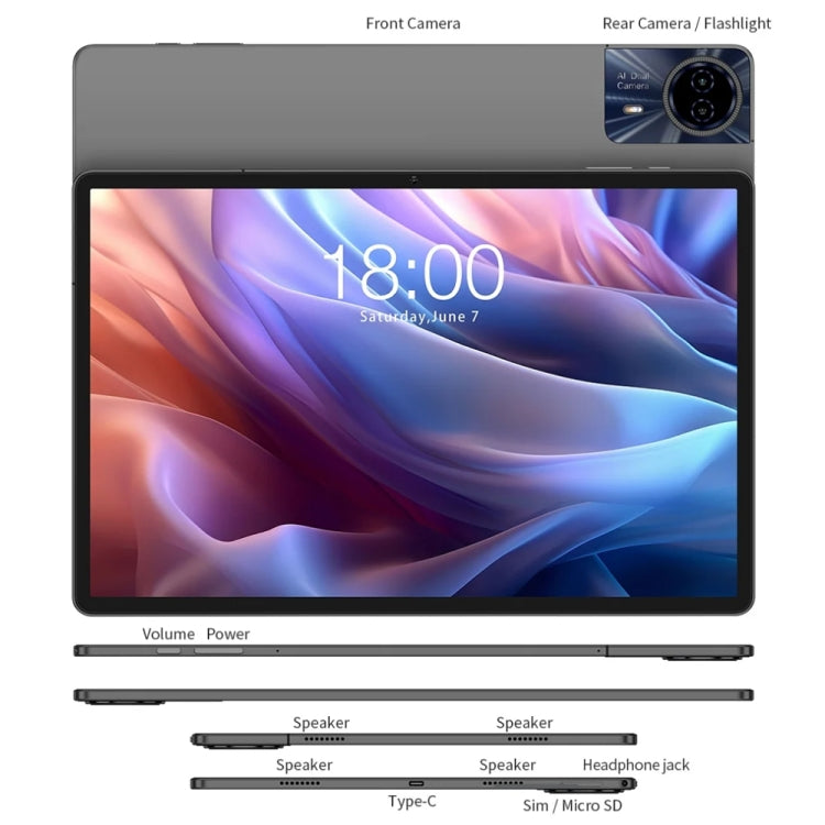 Teclast T65 Max Tablet PC 13 inch, 8GB+256GB,  Android 14 MediaTek Helio G99 Octa Core, 4G LTE Dual SIM - TECLAST by TECLAST | Online Shopping UK | buy2fix