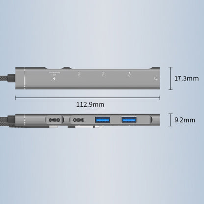 5 in 2 Multi-function HUB Adapter, Interface:USB-C / Type-C + 8 Pin(Silver) - USB HUB by buy2fix | Online Shopping UK | buy2fix