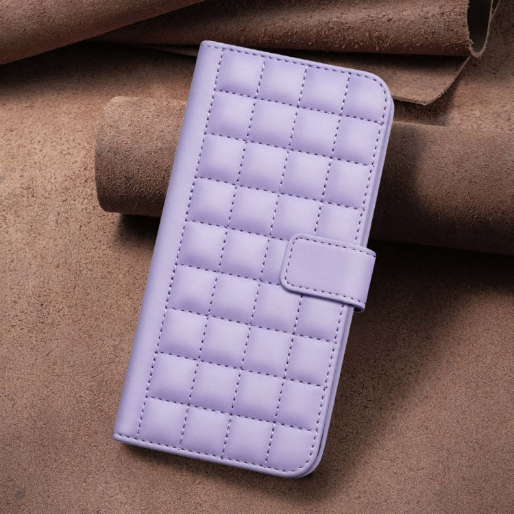 For Google Pixel 9 Pro Square Texture Leather Phone Case(Purple) - Google Cases by buy2fix | Online Shopping UK | buy2fix