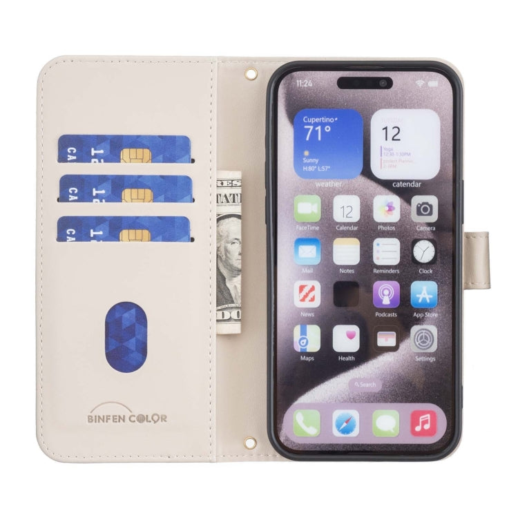 For Google Pixel 9 Pro Square Texture Leather Phone Case(Beige) - Google Cases by buy2fix | Online Shopping UK | buy2fix